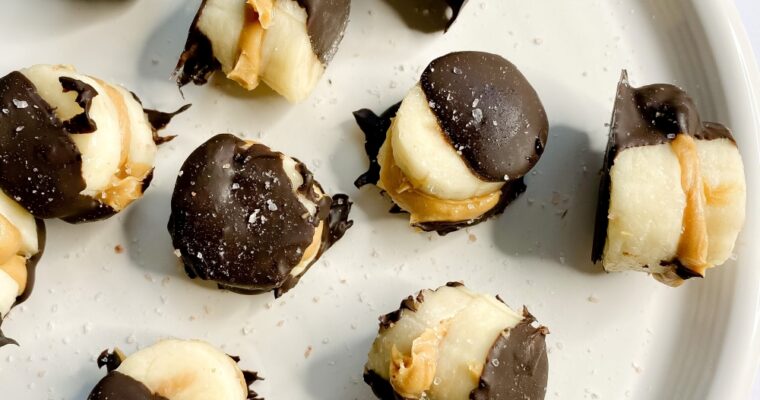 Chocolate Covered Peanut Butter Banana Bites