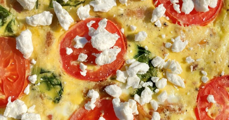 Spinach Bacon Feta Frittata