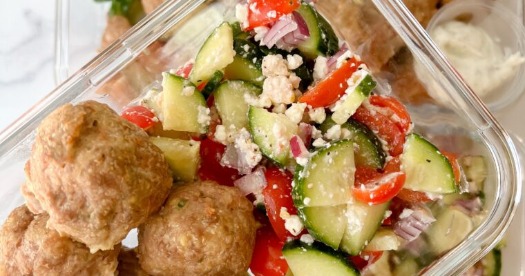 Greek Turkey Meatball Meal Prep